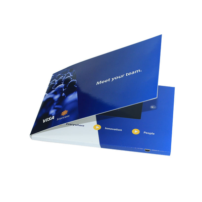 7 inch LCD video brochure with custom print design for video mailing marketing