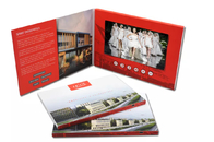 Custom 7 inch video flyer video brochure kit lcd video wedding invitation card