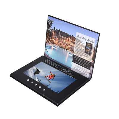 magnet switch control display video brochure 7 inch greeting video booklet