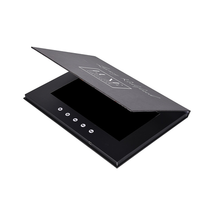 Hard cover video flyer marketing 10 inch LCD video book for event invitation card