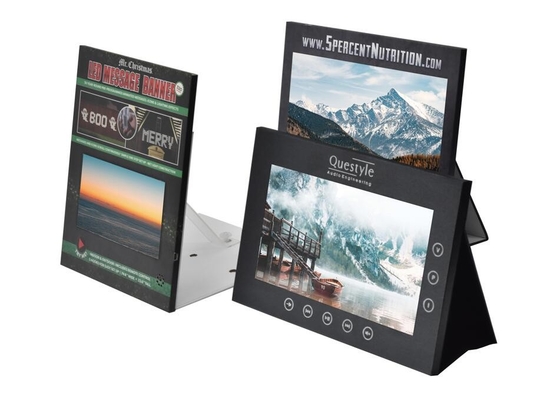 Battery operated video display custom print point of sale video display for shop advertising