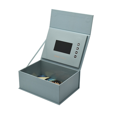 custom design print LCD video presentation box,LCD video display box video package marketing