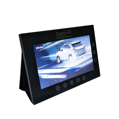 video counter point of sale display, 10 inch video shelf talker display with battery power