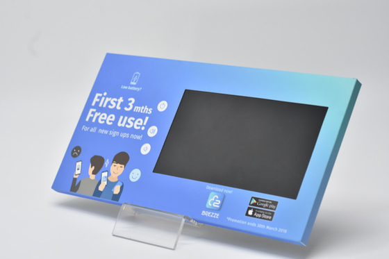 Custom design Cardboard display with video screen for retail stors product video advertising