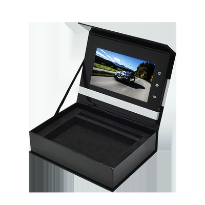 7&quot; HD auto play LCD video box, light-operated or magnet control cardboard LCD video gift box