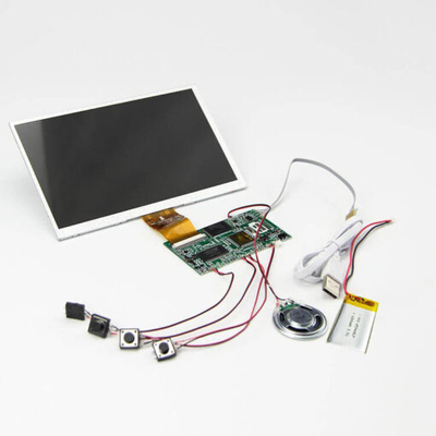 push button video player,battery powered LCD video module with button controls