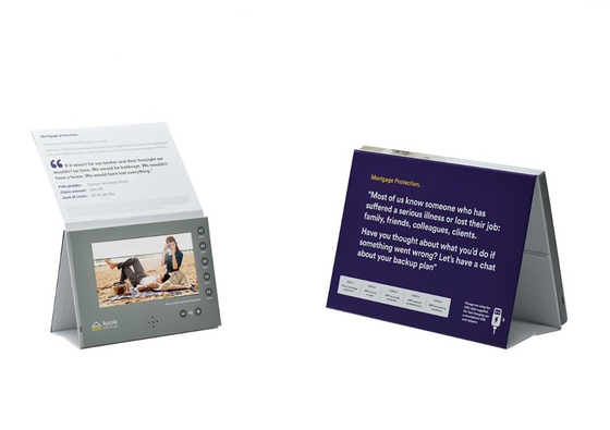 7 inch LCD advertising video player brochure,A frame video brochure with stand