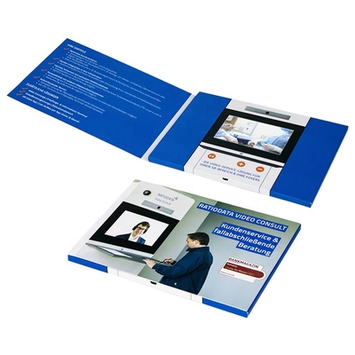 10 inch LCD video brochure promotion, custom print direct mail video player for advertising