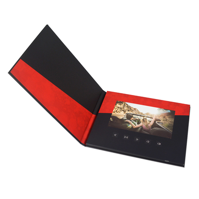 Custom 7 inch video flyer video brochure kit lcd video wedding invitation card