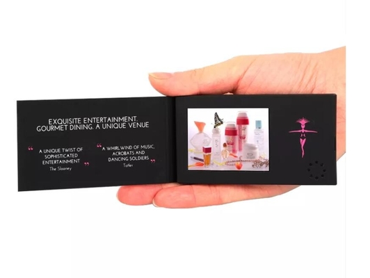 4.3 Inch Tft Lcd Screen Video Mailer Card / Video In Print Brochure For Office Or Hotel