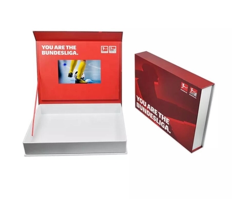 Customized print gift box with tft screen video card digital lcd brochure