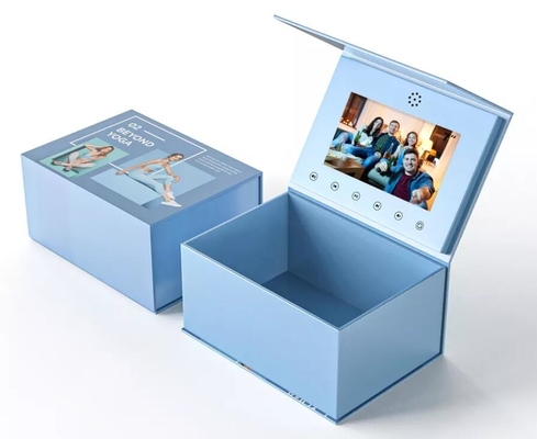 7 inch TFT LCD video display box, custom print design Gift Box with LCD screen