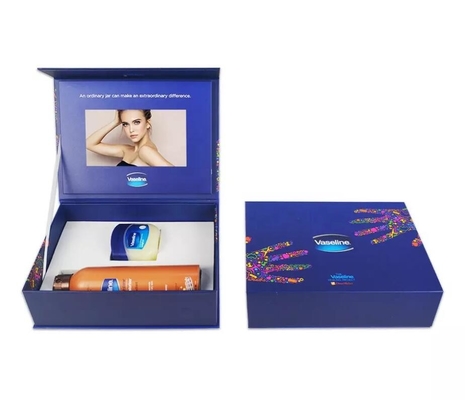 4.5/5/7/10.1 inch LCD video gift box, custom print video packaging gift box for invitation