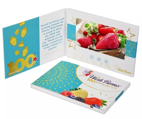 customized print 4.3/5/7/10.1 inch video brochure/video book/video booklet for event invitation