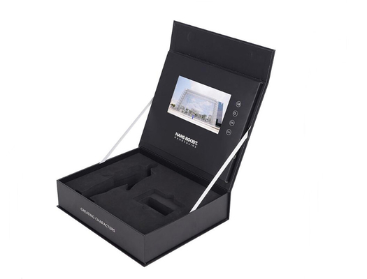 7 inch TFT LCD video display box, custom print design Gift Box with LCD screen