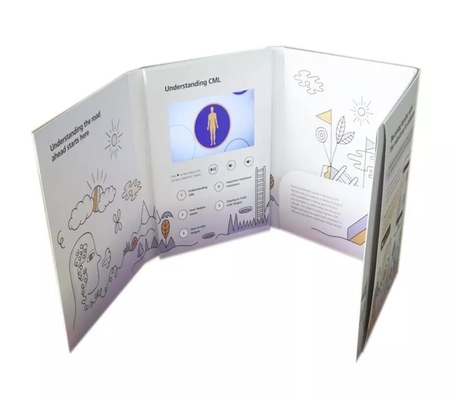 Marketing pharmaceutical video brochures 7 IPS LCD screen video booklet Video album book promotional gift idea