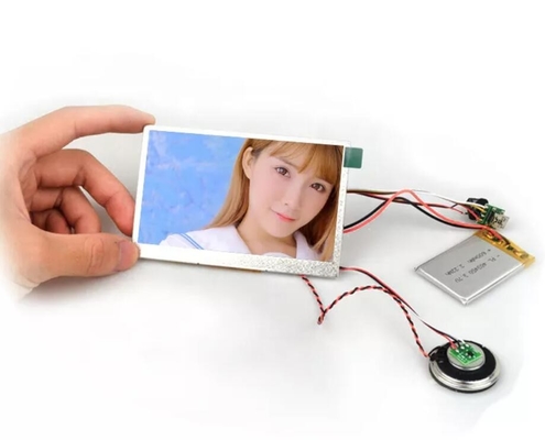 Button activated TFT LCD video module components for retail display fixture