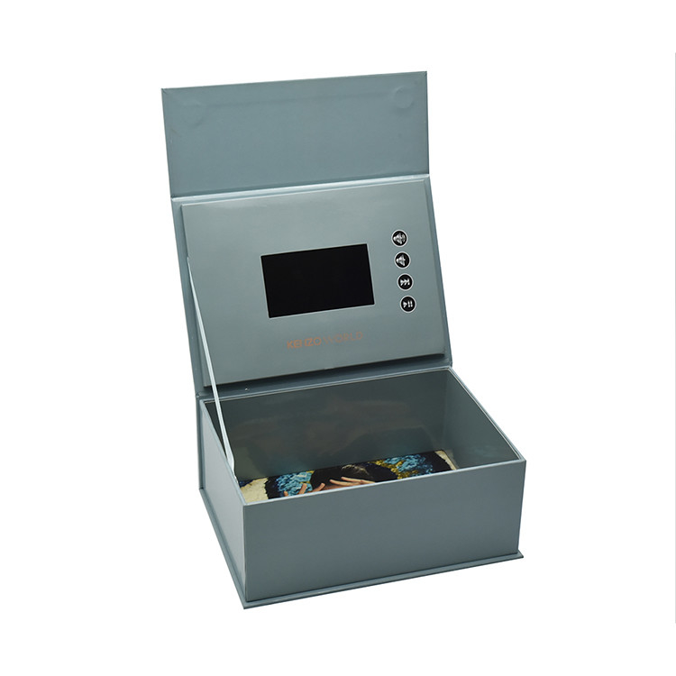 custom design print LCD video presentation box,LCD video display box video package marketing