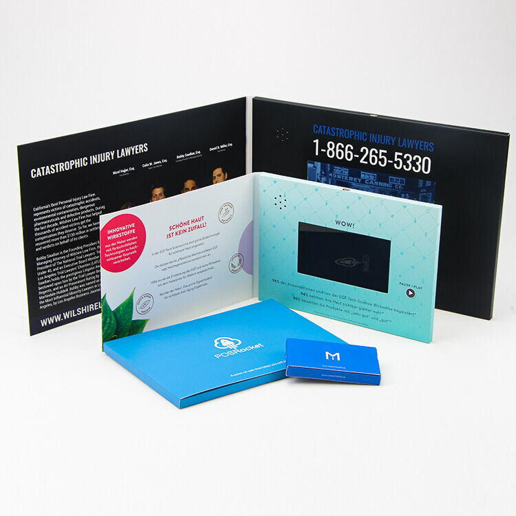 4.3 inch LCD video mailer with custom print, LCD video card for advertising promotion